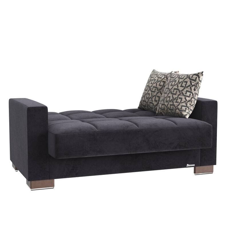 Collection Upholstered Convertible Loveseat With Storage