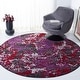 preview thumbnail 73 of 87, SAFAVIEH Skyler Nemesia Modern Rug 6'7" Round - Black/Purple - Round