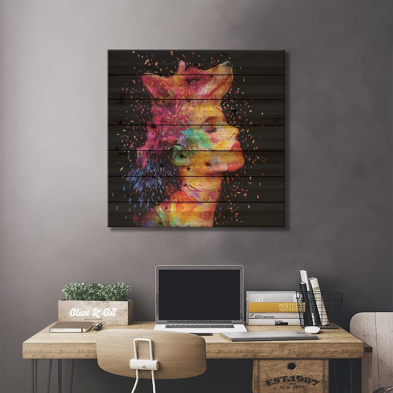 Symbiosis Print On Wood by Alessandro Pautasso - Multi-Color