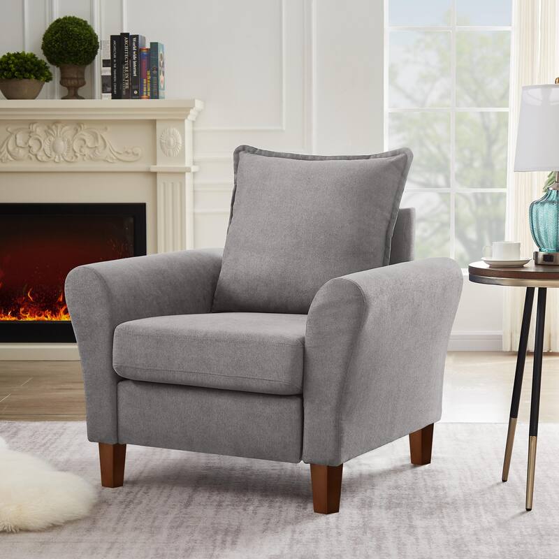 Modern Accent Chair Comfy Upholstered Armchair for Living Room