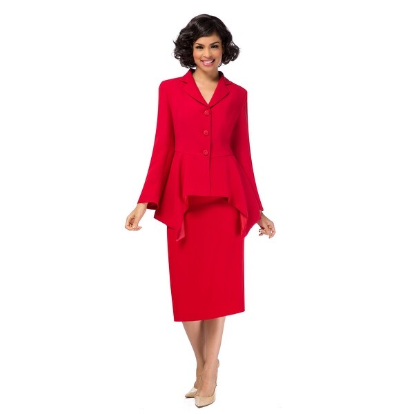 red satin suit womens