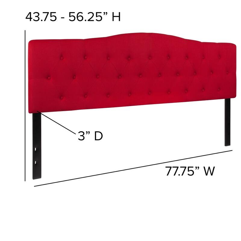 Arched Button Tufted Upholstered Headboard