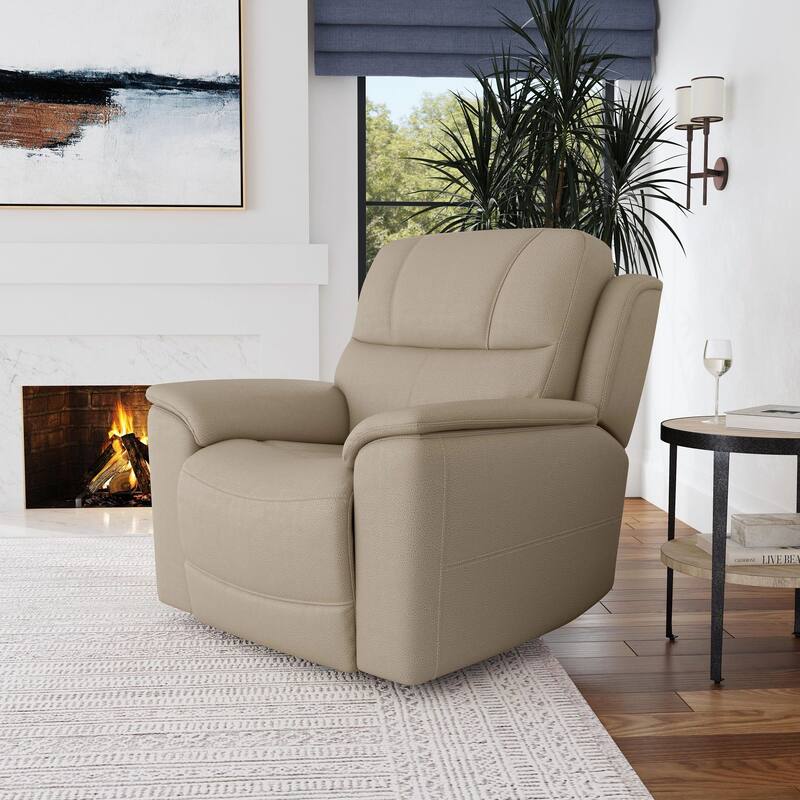 Crew Top Grain Leather Power Recliner with Power Headrest & Lumbar by Flexsteel
