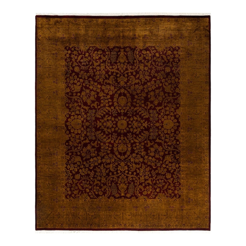 Overdyed, One-of-a-Kind Hand-Knotted Area Rug - Gold - 8' 2" x 10' 1"