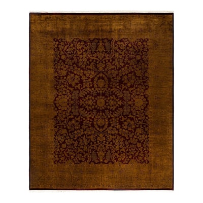 Overdyed, One-of-a-Kind Hand-Knotted Area Rug - Gold - 8' 2" x 10' 1"