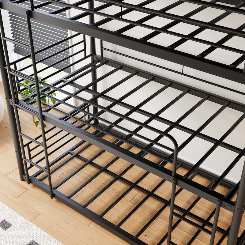 Twin Size Metal Platform Frame with Ladders