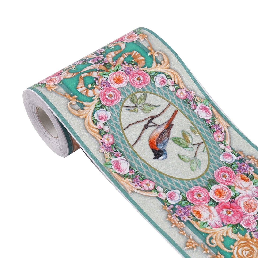 Shop 3d Wall Paper Border Self Stick Pvc Green Bird For Wall Decor