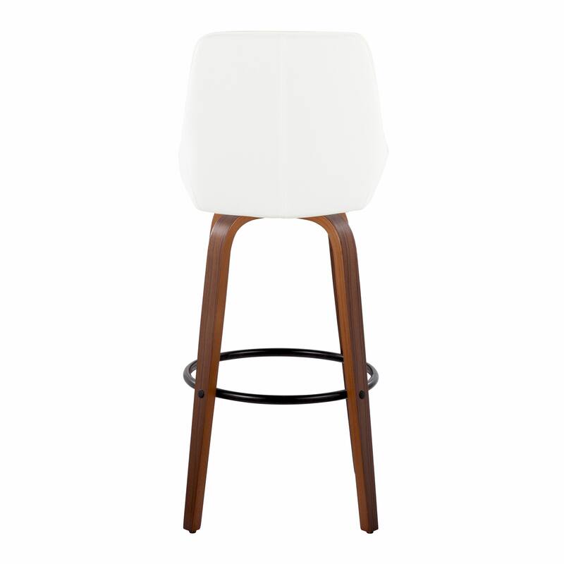 Carson Carrington Alba 30" Fixed-Height Bar Stool with Bent Wood Legs & Round Footrest (Set of 2)