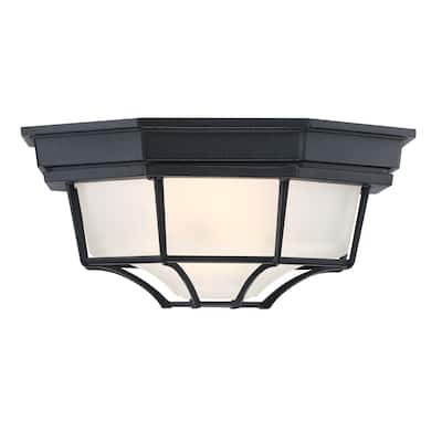1-Light Retro Textured Ceiling Mount Light Fixture with Frosted Glass,E26