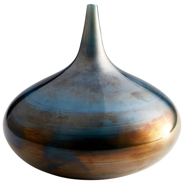 Cyan Design 09648 Ariel 11" Diameter Glass Vase - Iridescent Sunset
