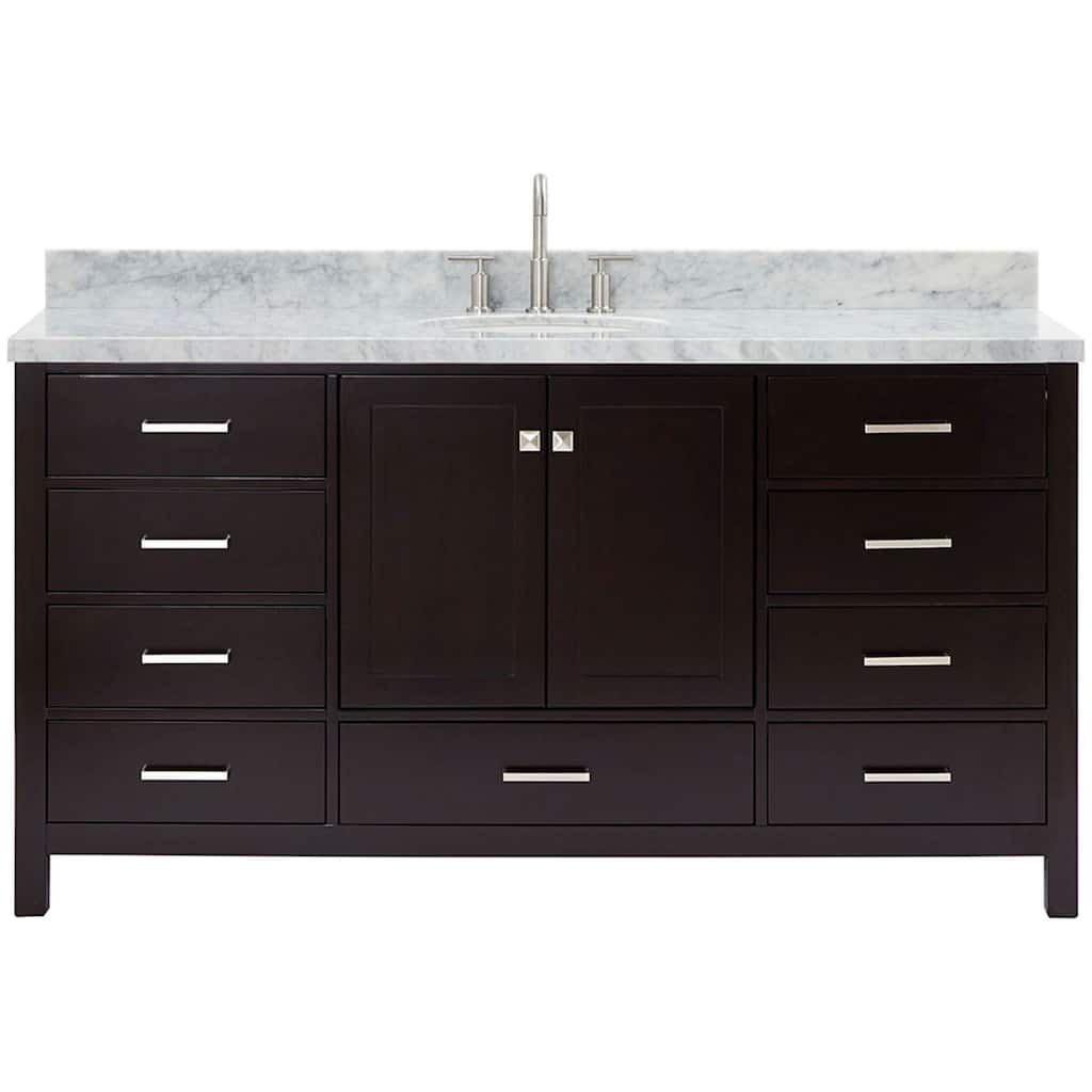 Ariel A067SCWOVO Cambridge 67" Free Standing Single Basin Vanity Set