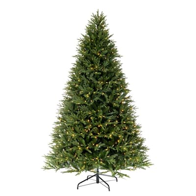 Vickerman 9' x 67" Tiffany Fraser Fir Artificial Christmas Tree, Dura-Lit® LED Warm White Mini Lights