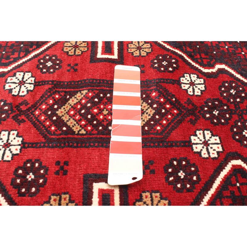 ECARPETGALLERY Hand-knotted Teimani Red Wool Rug - 3'2 x 5'1