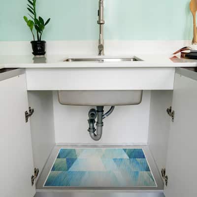 Under Sink Mat - Ultra-Absorbent Cotton Shelf Liners For Kitchen Cabinets - 2X3 feet