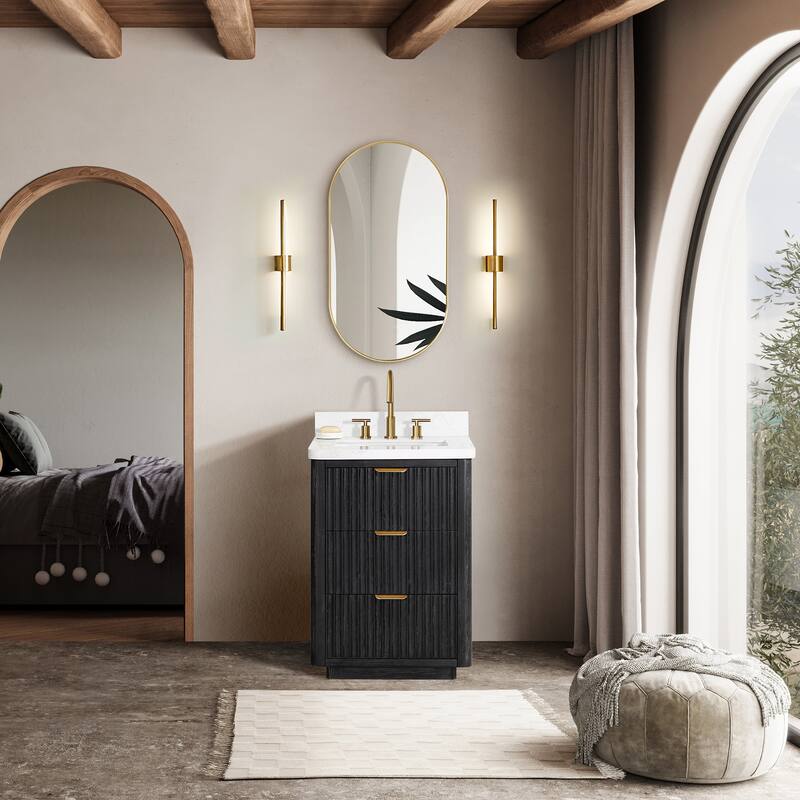 Cadiz Bath Vanity with Composite Stone Top without Mirror