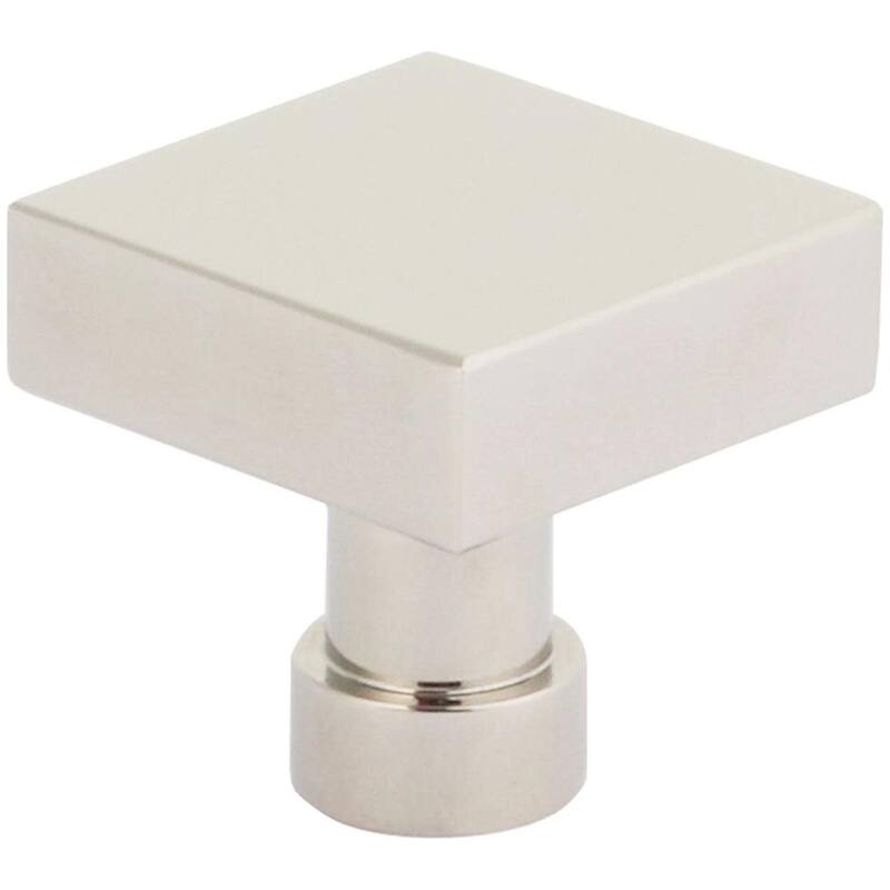 Schaub and Company 211115 NOHO 1-1/4" Flat Modern Square Solid Metal - Polished Nickel