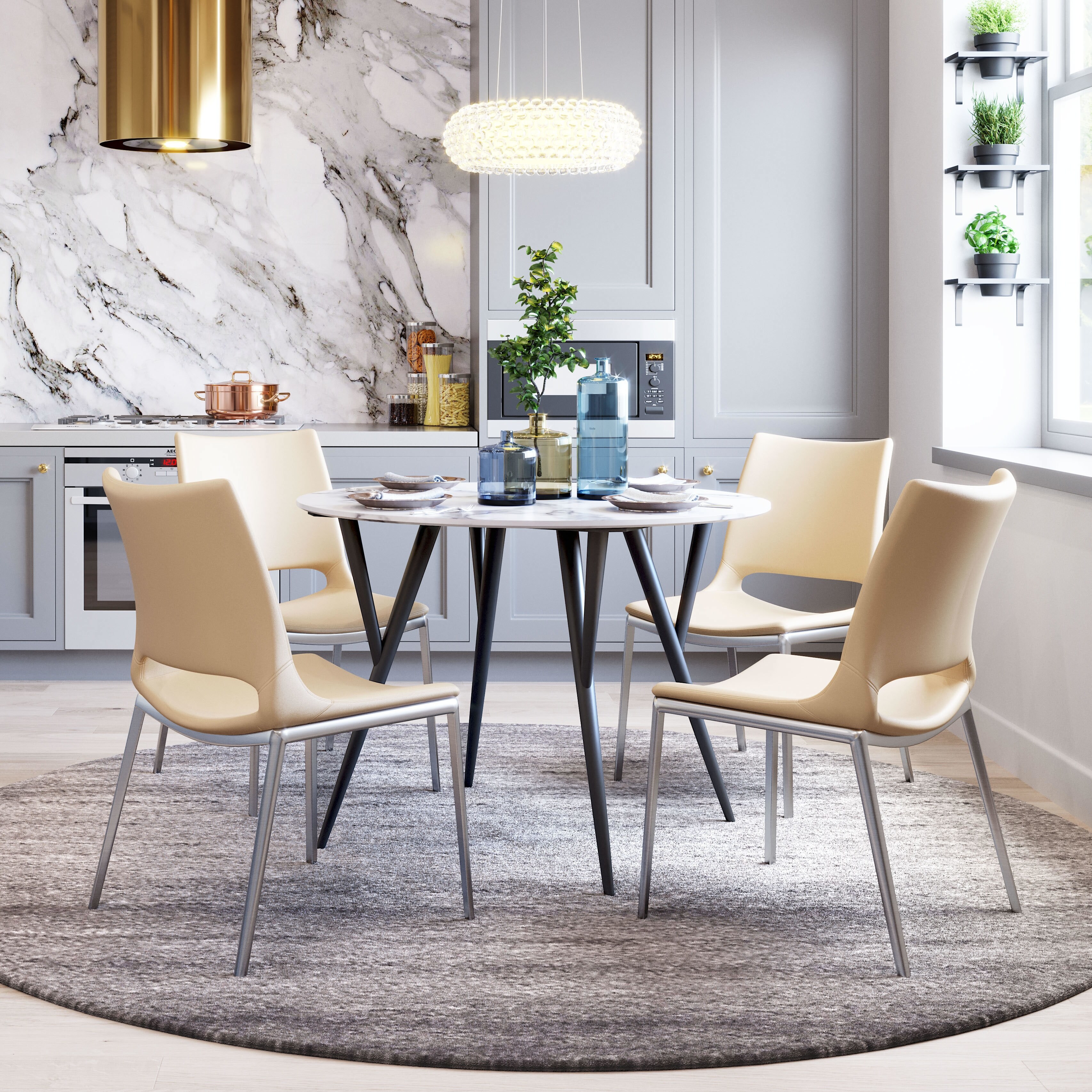 light pink dining chair