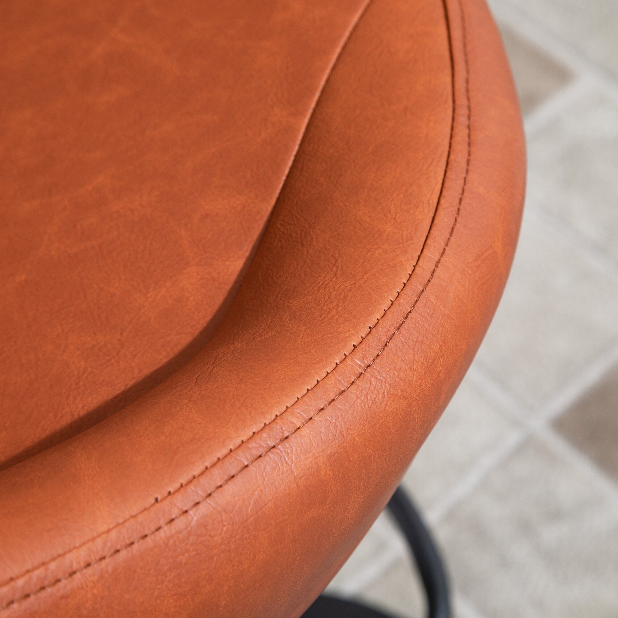 Leather chair on sale and stool set