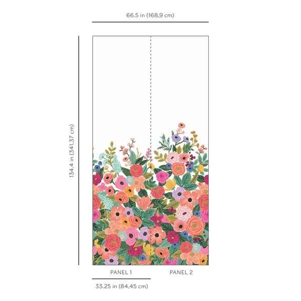 Rifle Paper Co.Garden Party Bright Pink Wall Mural