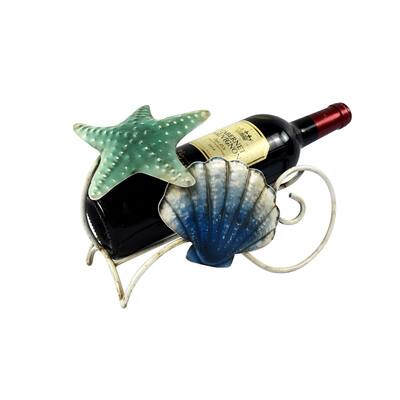 9.6" Metal Seastar Wine Holder - Blue