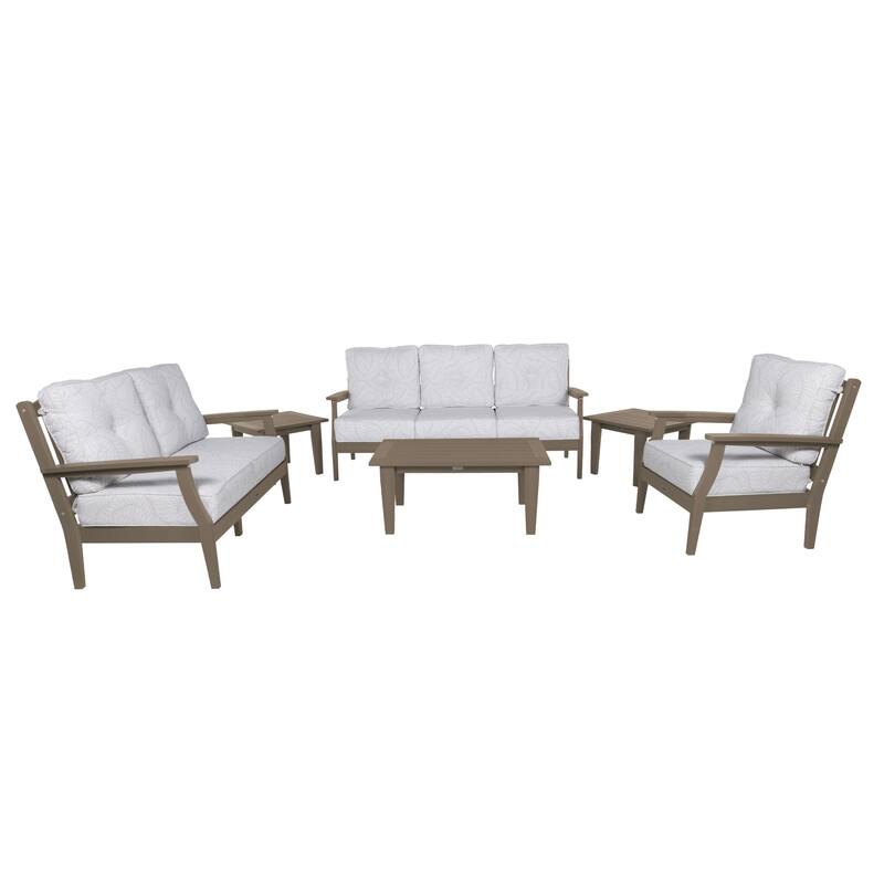 HIGHWOOD Lehigh 6-Piece Grand Deep Seating Set - Lively Parchment