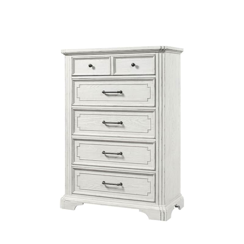Clara 6-Drawer Chest, White Mist
