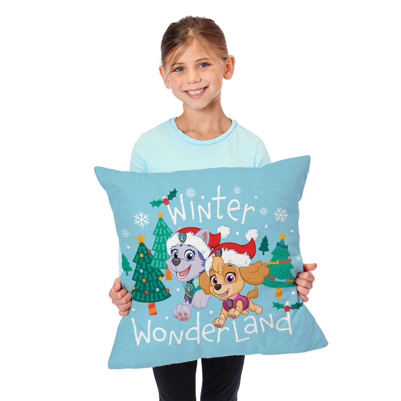 Nickelodeon Paw Patrol Winter Wonderland 18 Inch Throw Pillow