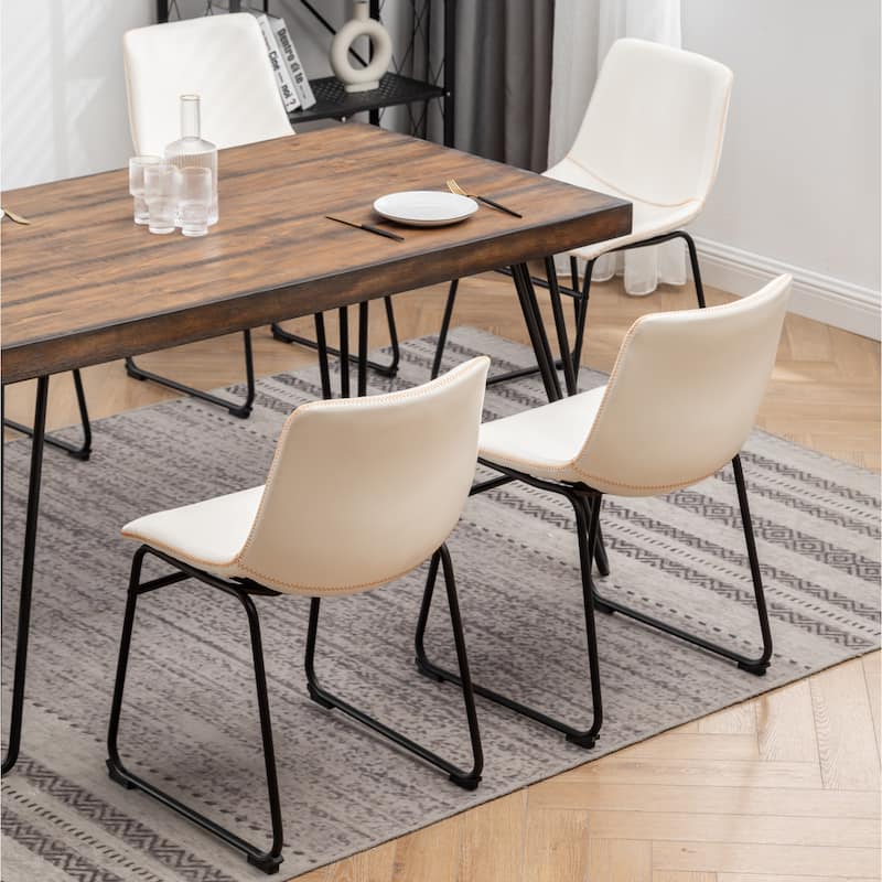 Roundhill Furniture Aryven Industrial 7-Piece Dining Set