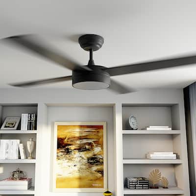 48-inch 4 Blades Ceiling Fan with LED Lights and Remote Control