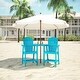 preview thumbnail 28 of 29, Rustic 2 Pieces Adirondack Chair Outdoor Barstools with Connecting Tray and Umbrella Hole