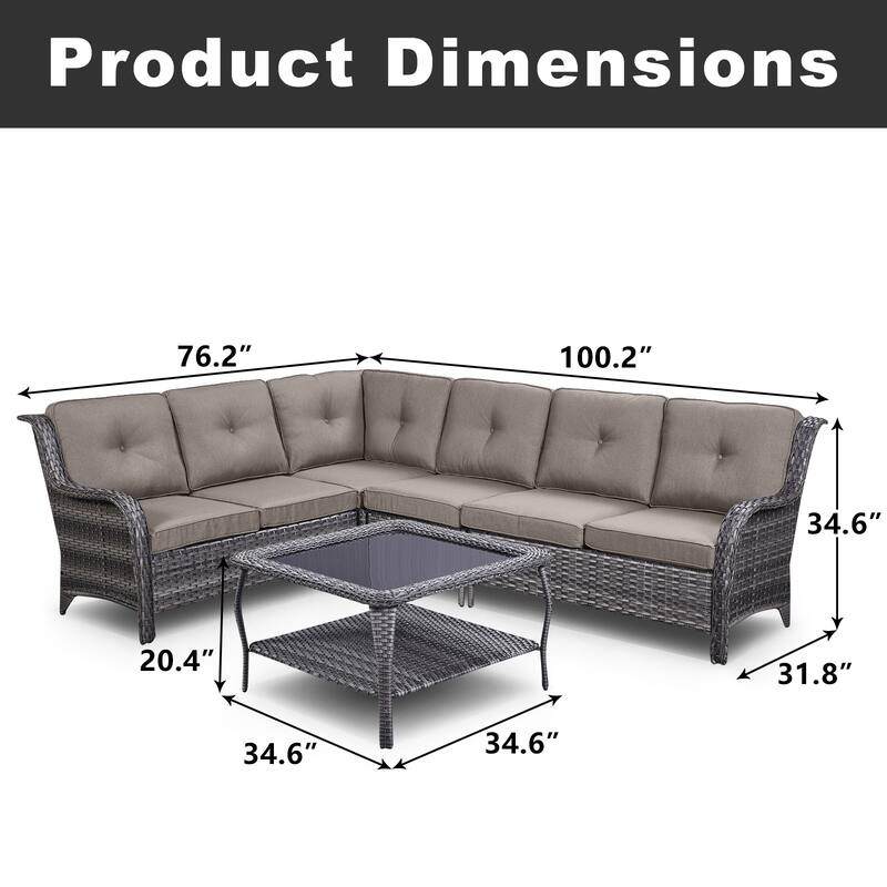 Gymojoy Outdoor Sofa Loveseat Corner Sofa Table Sets