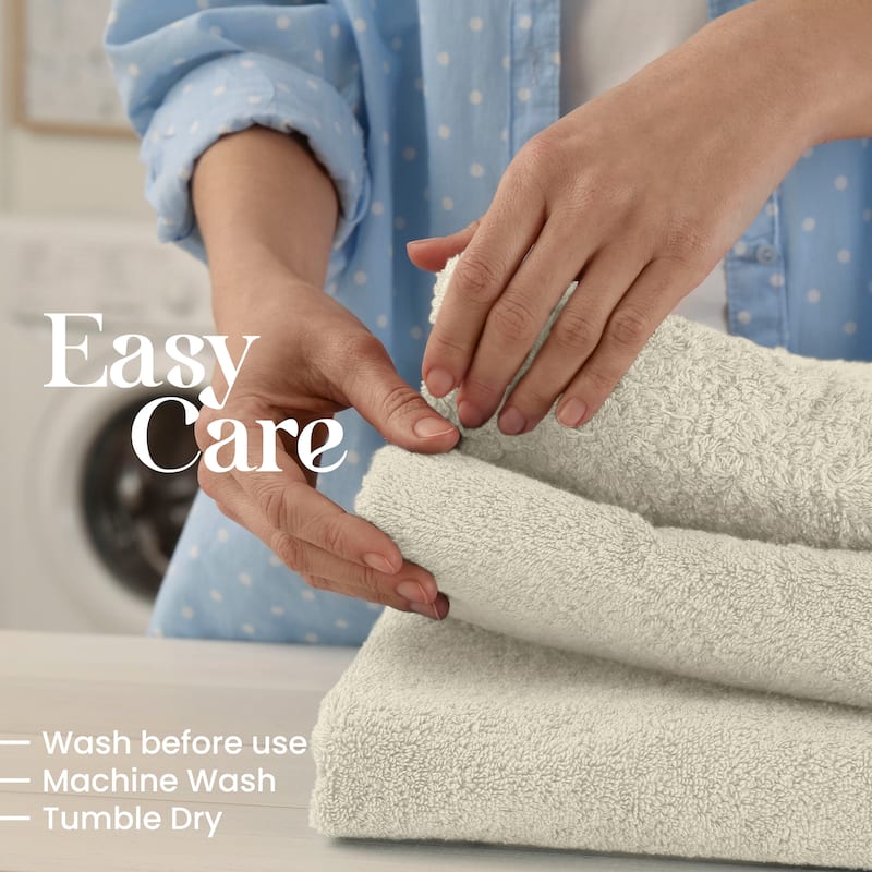 Utica 6-Piece Towel Set 100% Cotton Highly Absorbent & Soft