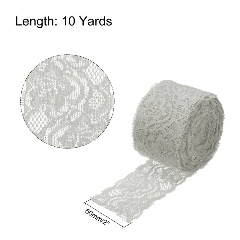 Lace Trim 10 Yards 2 Inch Flower Elastic Lace Ribbons