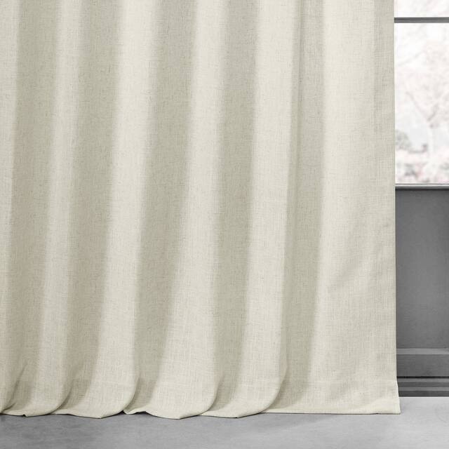 Heavy Faux Linen Single Curtain (1 Panel)