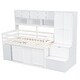 preview thumbnail 24 of 27, Functional Design Wood Loft Bed with Under-bed Desk, Drawers and Shelves, Twin Size