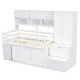 preview thumbnail 8 of 16, Twin Size Wooden Loft Bed Big Storage with Under-Bed Desk, with Drawers, with Shelves, White