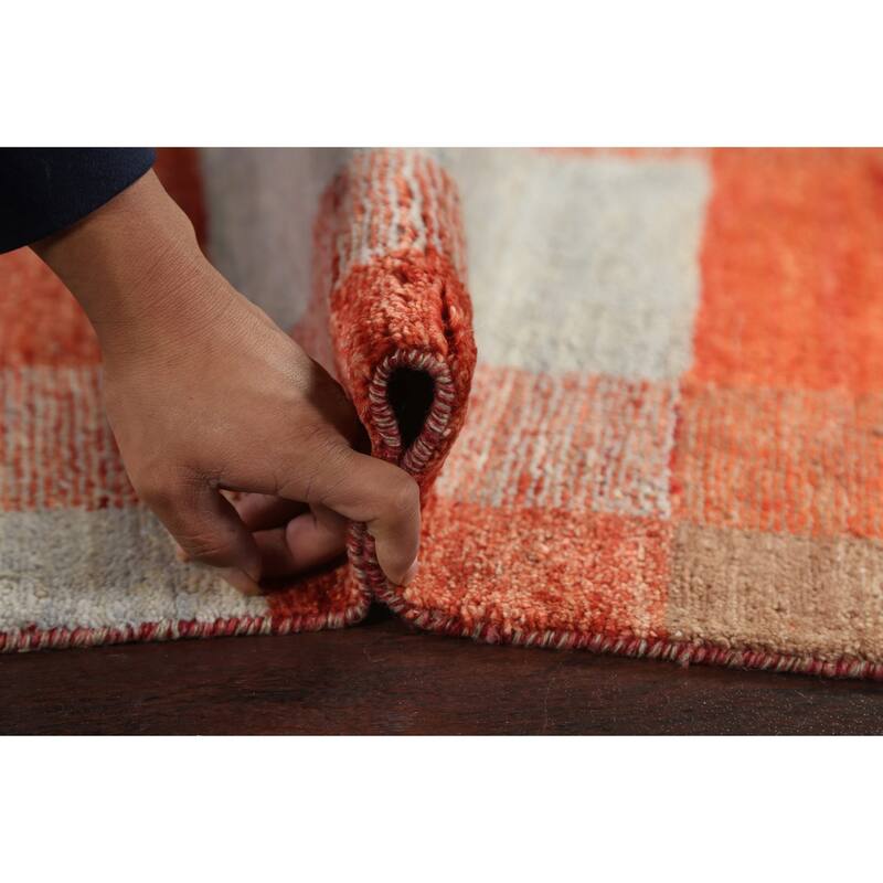 Modern Gabbeh Kashkoli Runner Rug Wool Hand-knotted Oriental Carpet - 2'8" x 8'8"