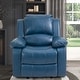 preview thumbnail 1 of 17, Clihome Blue Faux Leather 8-Point Massage Recliner
