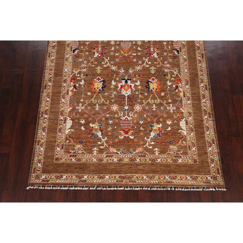 Vegetable Dye Traditional Oriental Ziegler Wool Area Rug Hand-knotted - 6'9" x 9'4"