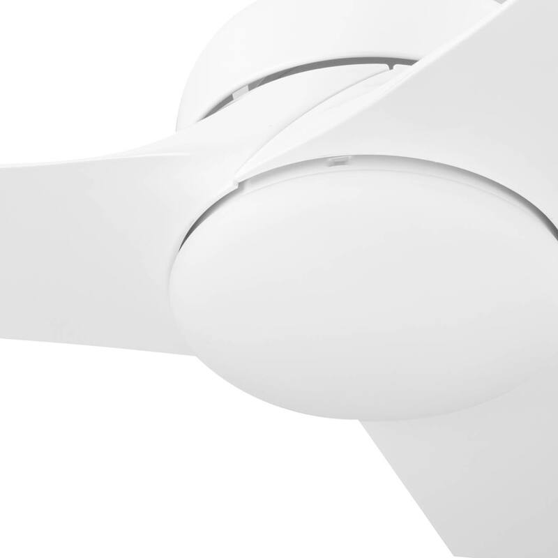 52" Honeywell Lynton White Indoor/Outdoor Damp-Rated Ceiling Fan with LED Light and Remote Control, 6-Speed BLDC Motor
