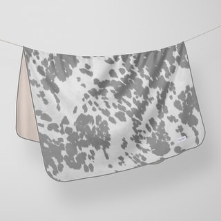 Glenna Jean Crib Quilt Baby Blanket Super Soft and Warm Cow Animal Print Grey & White - N/A