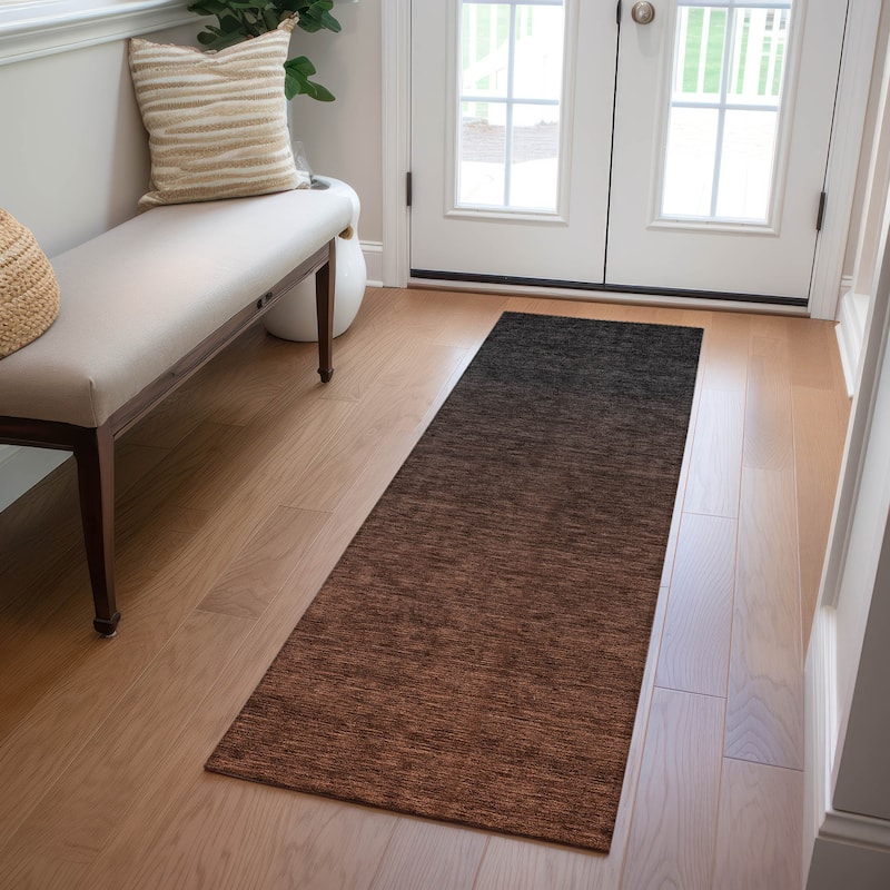 Machine Washable Indoor/ Outdoor Chantille Ombre Solid Rug