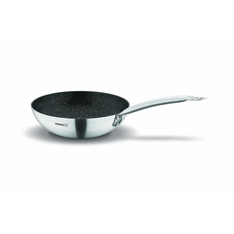 Korkmaz Proline Gastro Fry Pan 10-Inch, Nonstick Granite Inner Coating A2853 - 11 inch