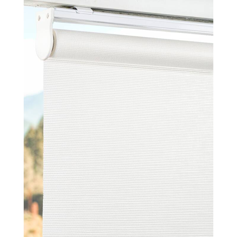 CHICOLOGY Privacy Cordless Roller Shades Snap-N'-Glide-Felton White