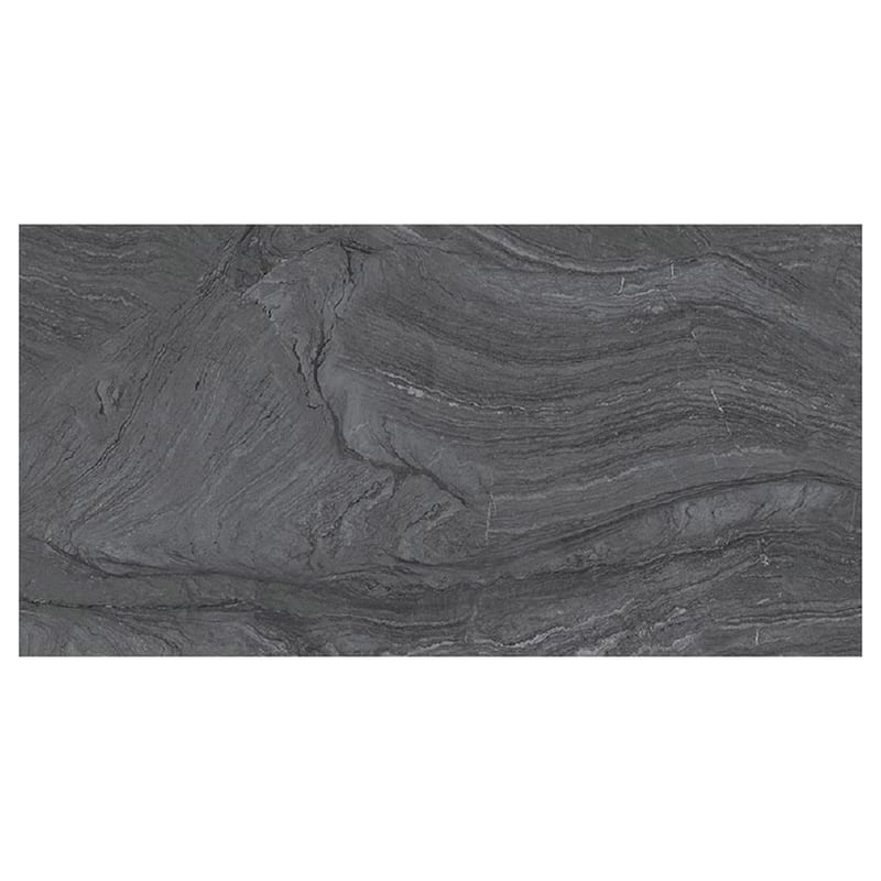 Apollo tile 12" x 24" Sculpt Matte Coal Black Porcelain Tile (10.76 sq ft/case) - 5 Pack
