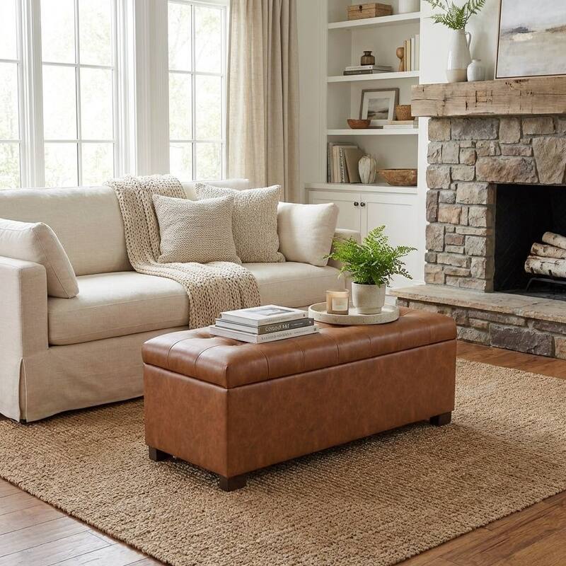 Porch & Den Camero Tufted Storage Bench