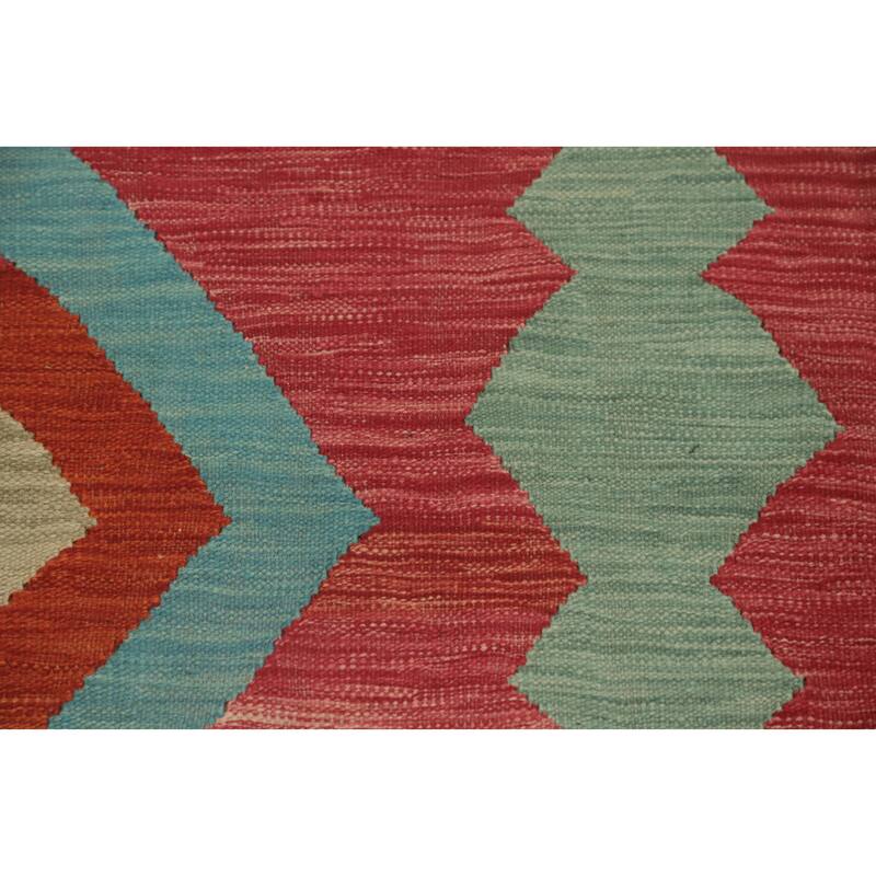 Hand Woven Southwestern Wool Multi-Colored Geometric Area Rug - 10' 0'' X 8' 2''