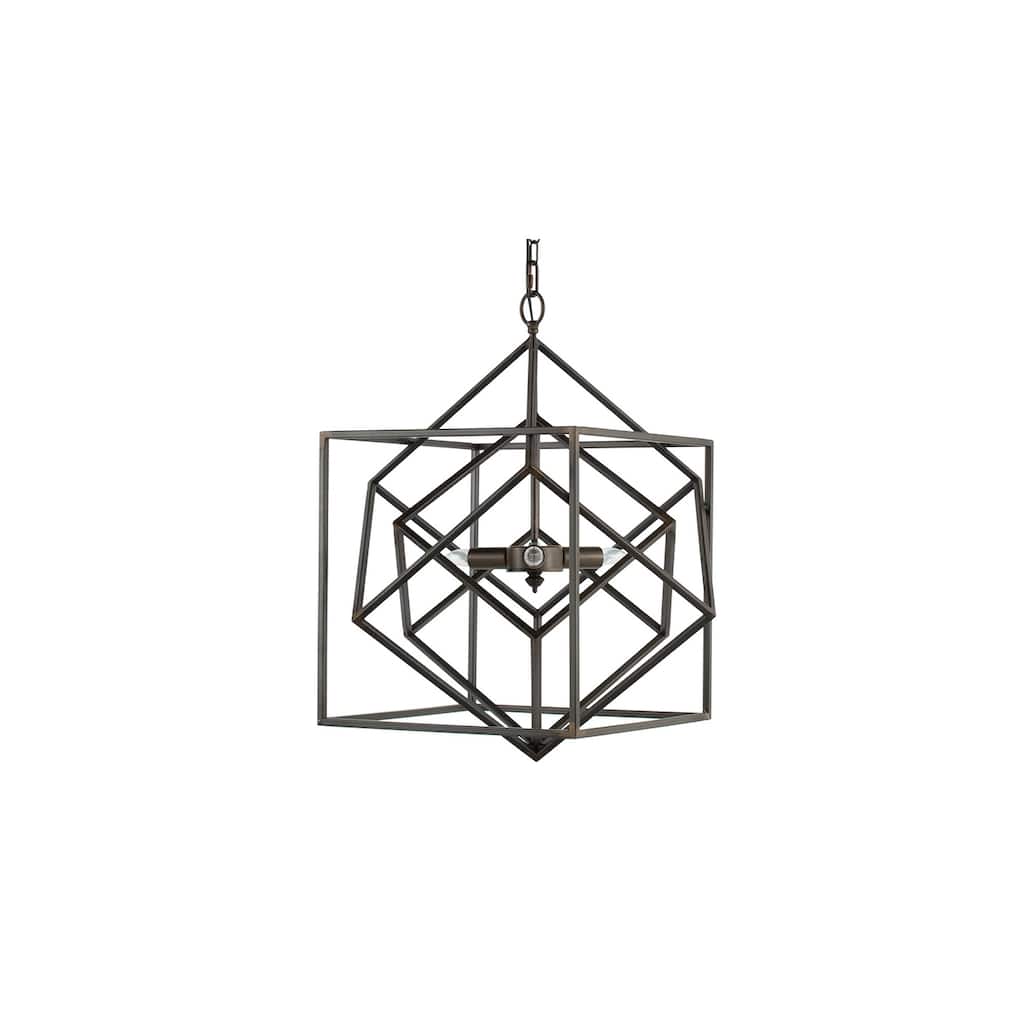 15" 3-Light Pendant Chandelier - Modern Industrial Metal & Glass - Kitchen Island Lighting - Chrome Finish - 25