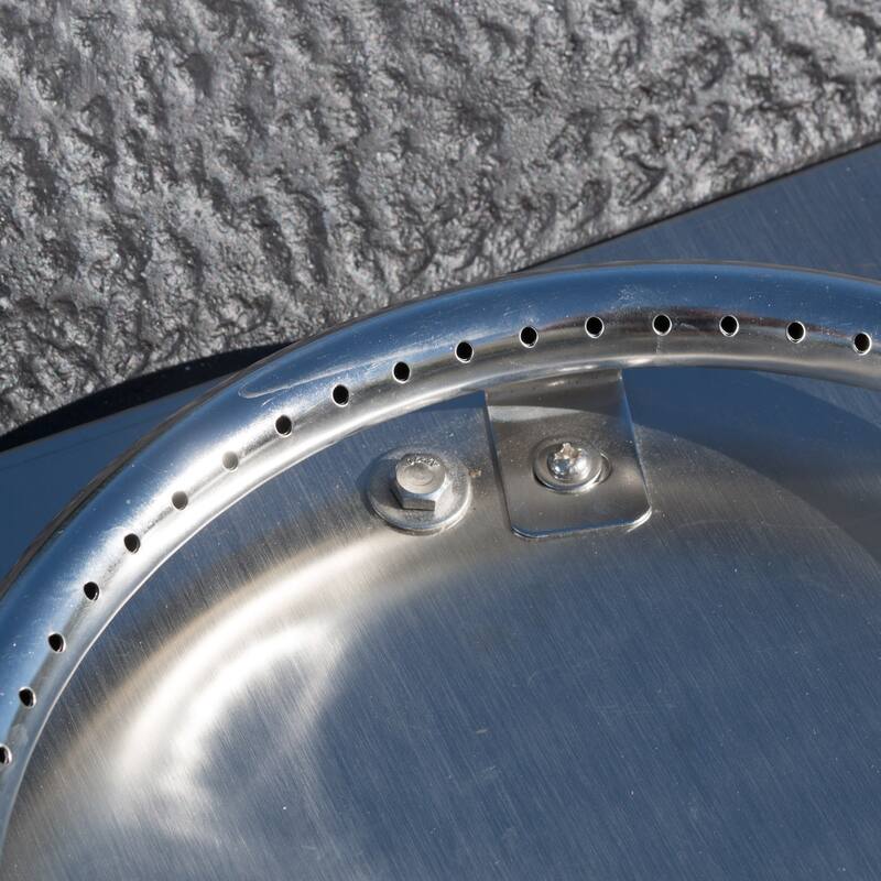 Roomfitters Outdoor Gas Fire Pit with Realistic Stone-Look Magnesium Oxide Column, Weather-Resistant Patio Heater, Beige