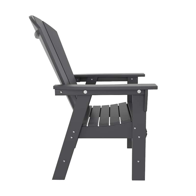 Laguna Hdpe All Weather Outdoor Patio Square Adirondack Dining Chairs Set (5-Piece Set)